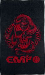Skull ‘n’ Snake - Håndkle, EMP Special Collection, Badehåndkle