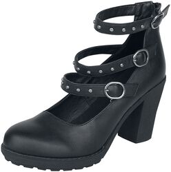 High heels med stropper og nagler, Gothicana by EMP, Høyhælete sko