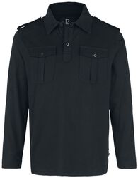 Jersey Polo Skjorte Willis Lange Ermer, Brandit, Langermet skjorte