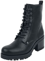 Svarte Boots med Snøre, Black Premium by EMP, Boot