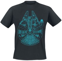 Millenium Falcon Blueprint, Star Wars, T-skjorte