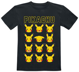 Kids - Pikachu Faces, Pokémon, T-skjorte