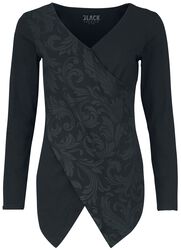 Langermet med ornamenter, Black Premium by EMP, Langermet skjorte