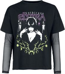 Gothicana X Elvira 2-i-1 T-skjorte og langermet, Gothicana by EMP, Langermet skjorte