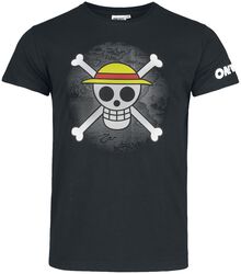 Straw Hat Pirates - Skull, One Piece, T-skjorte