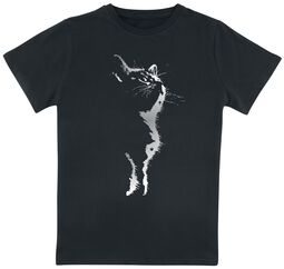 Kids - Cat Silhouette, Tierisch, T-skjorte